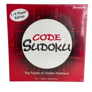 Pressman Code Sudoku The Puzzle of Hidden Numbers Game 1-4 Players Ages 8+